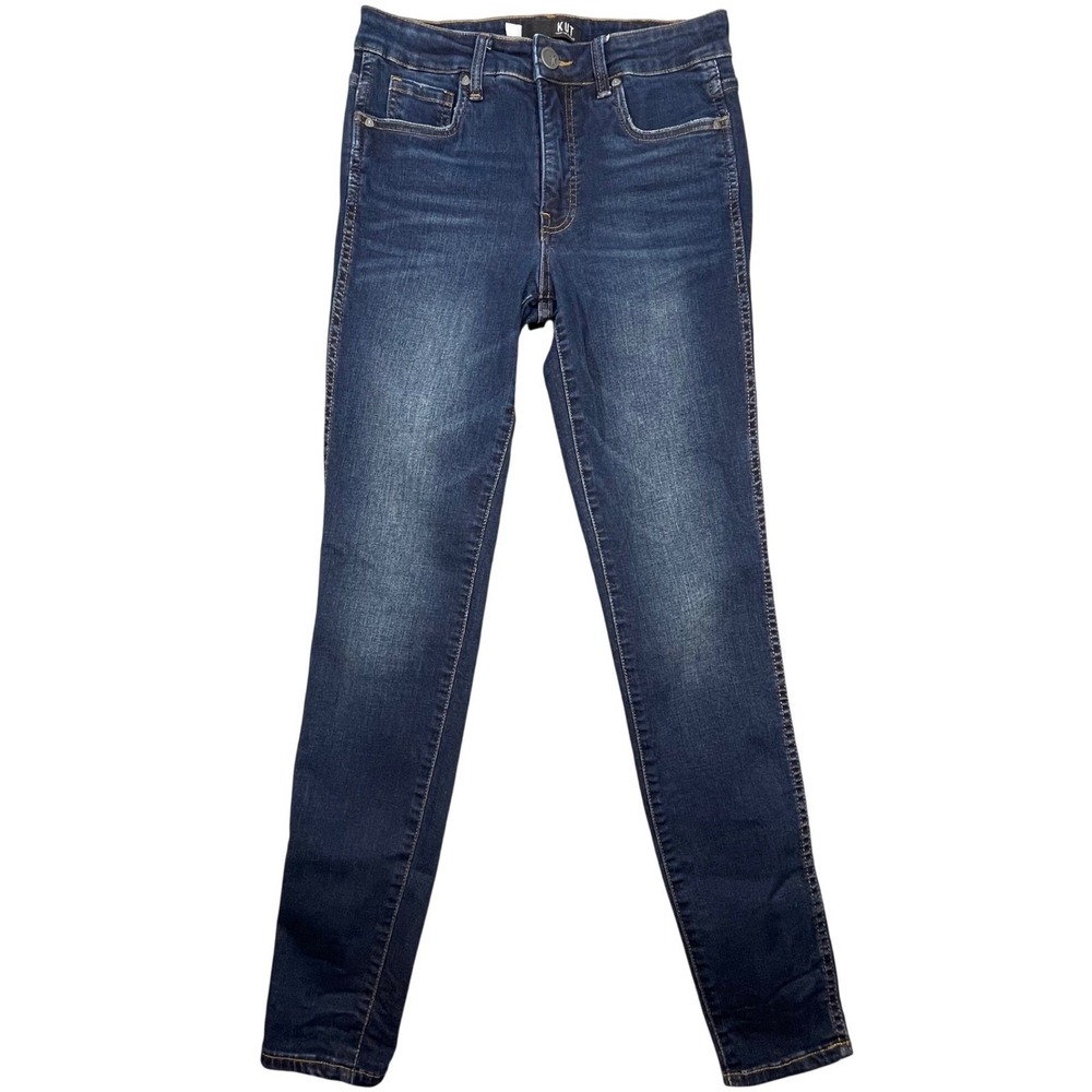 KUT from the Kloth Blue Mia Fab Ab Toothpick Skinny Jeans Women 4